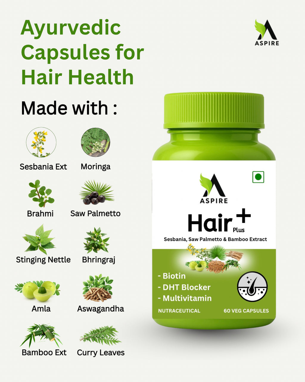 Hair Plus+ Ayurvedic Capsules (Pack Of 2)