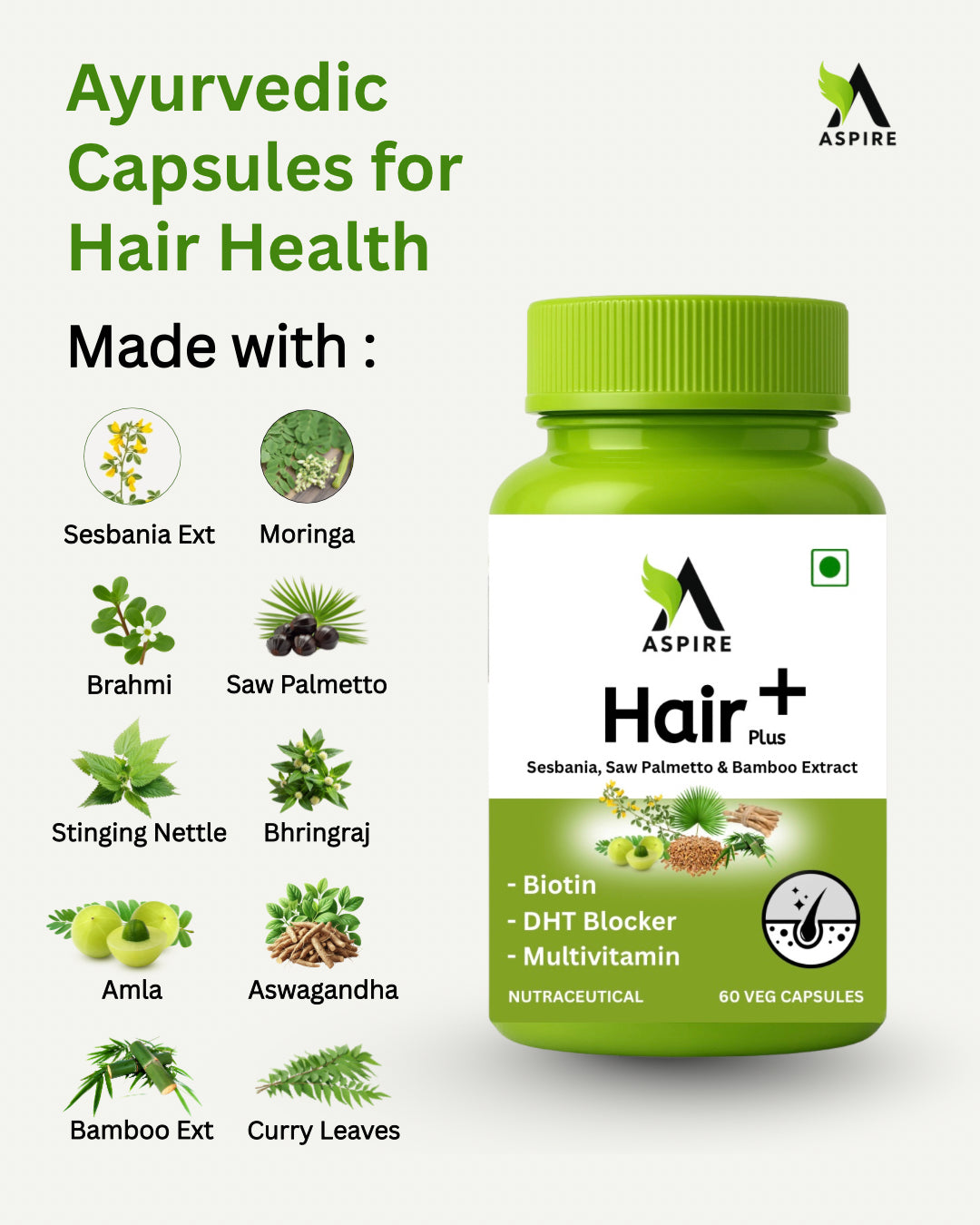 Hair Plus+ Ayurvedic Capsules (Pack Of 2)