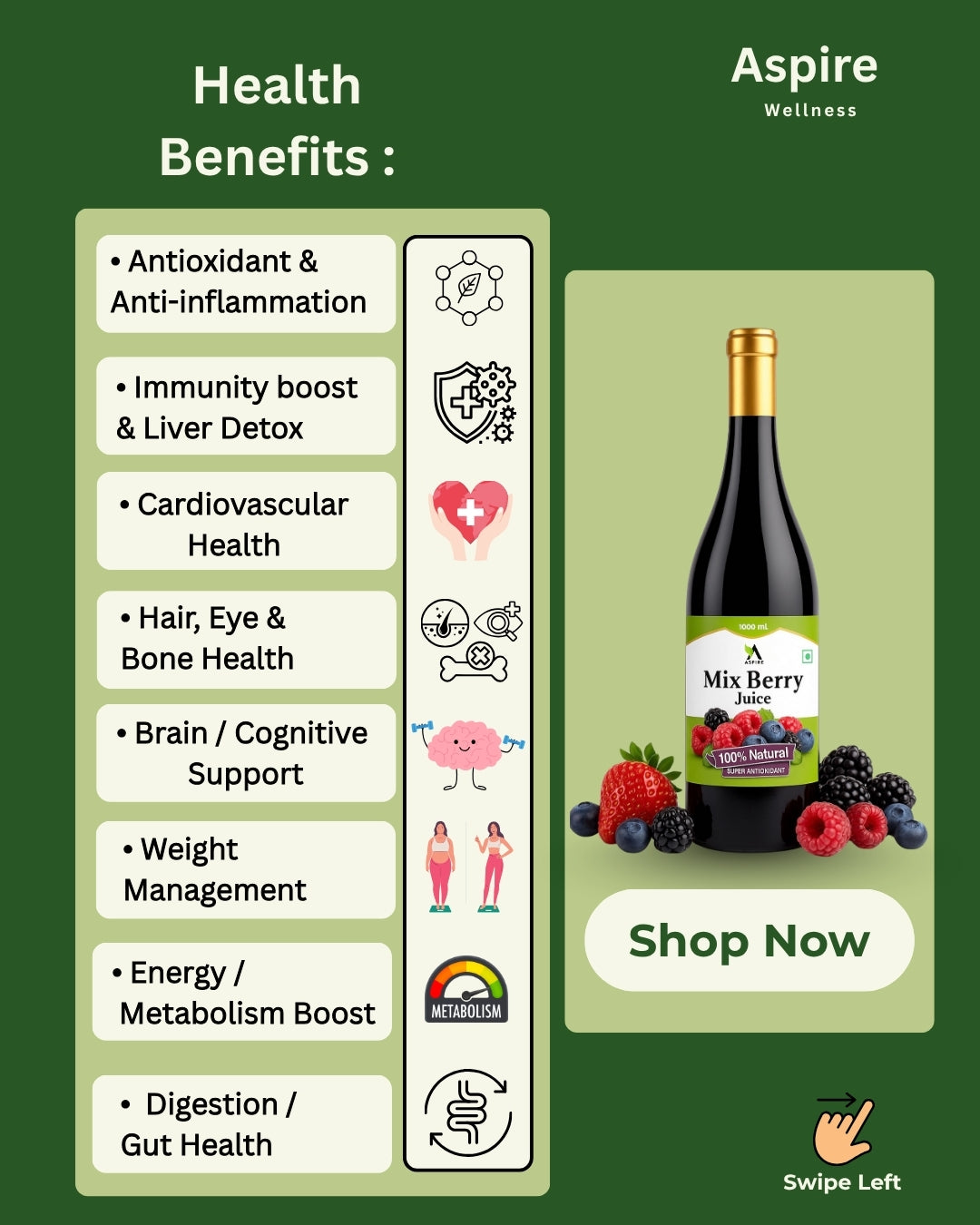 Mixberry Juice for Skin, Hair and Wellness