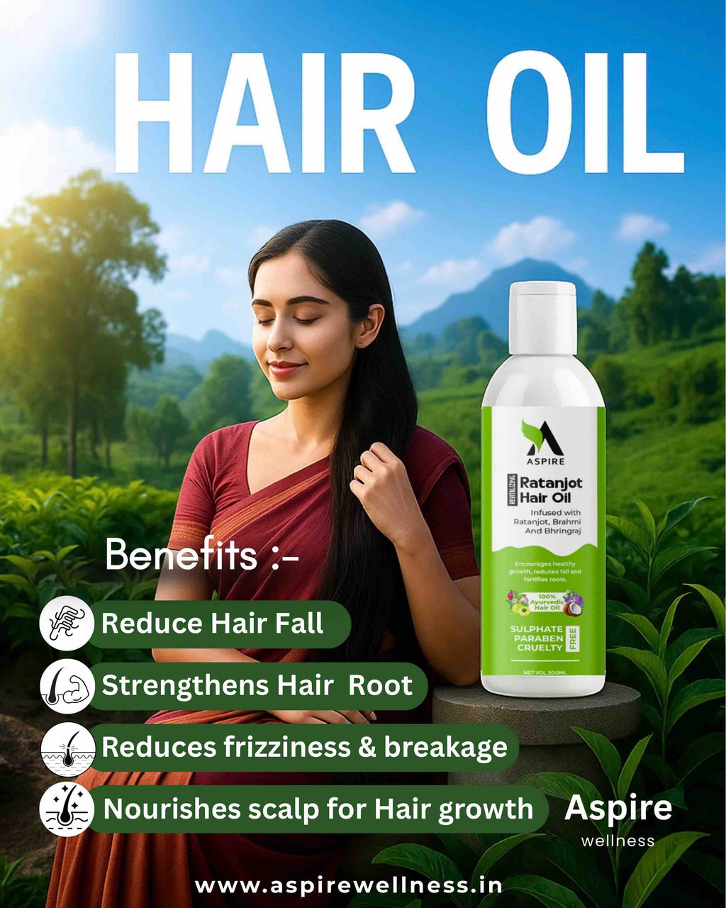 Aspire Wellness Hair Growth Oil 200ml