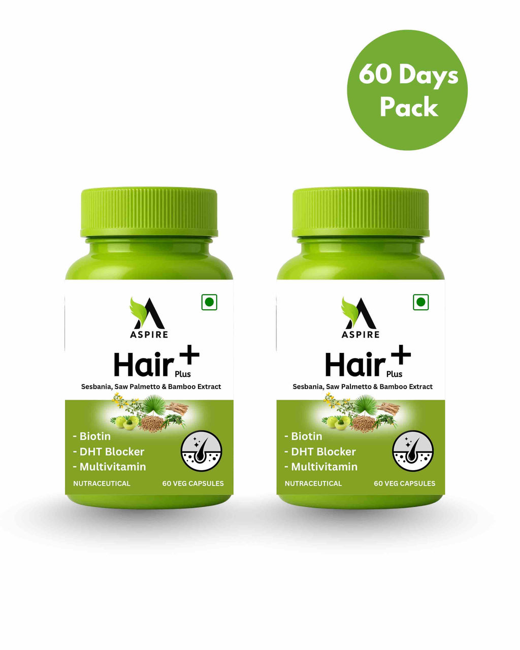 Hair Plus+ Ayurvedic Capsules (Pack Of 2)