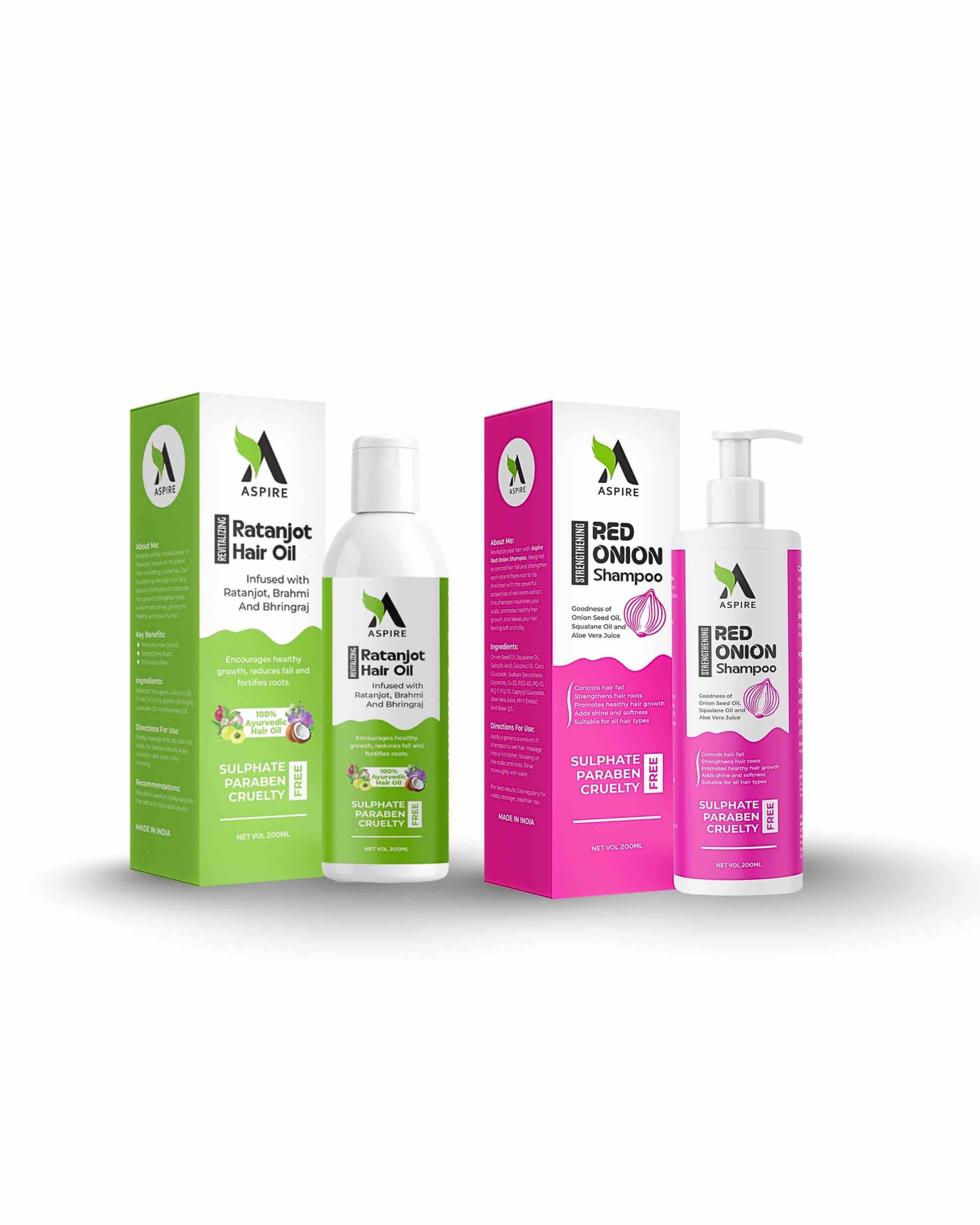 Aspire Wellness Hair Oil & Shampoo Combo