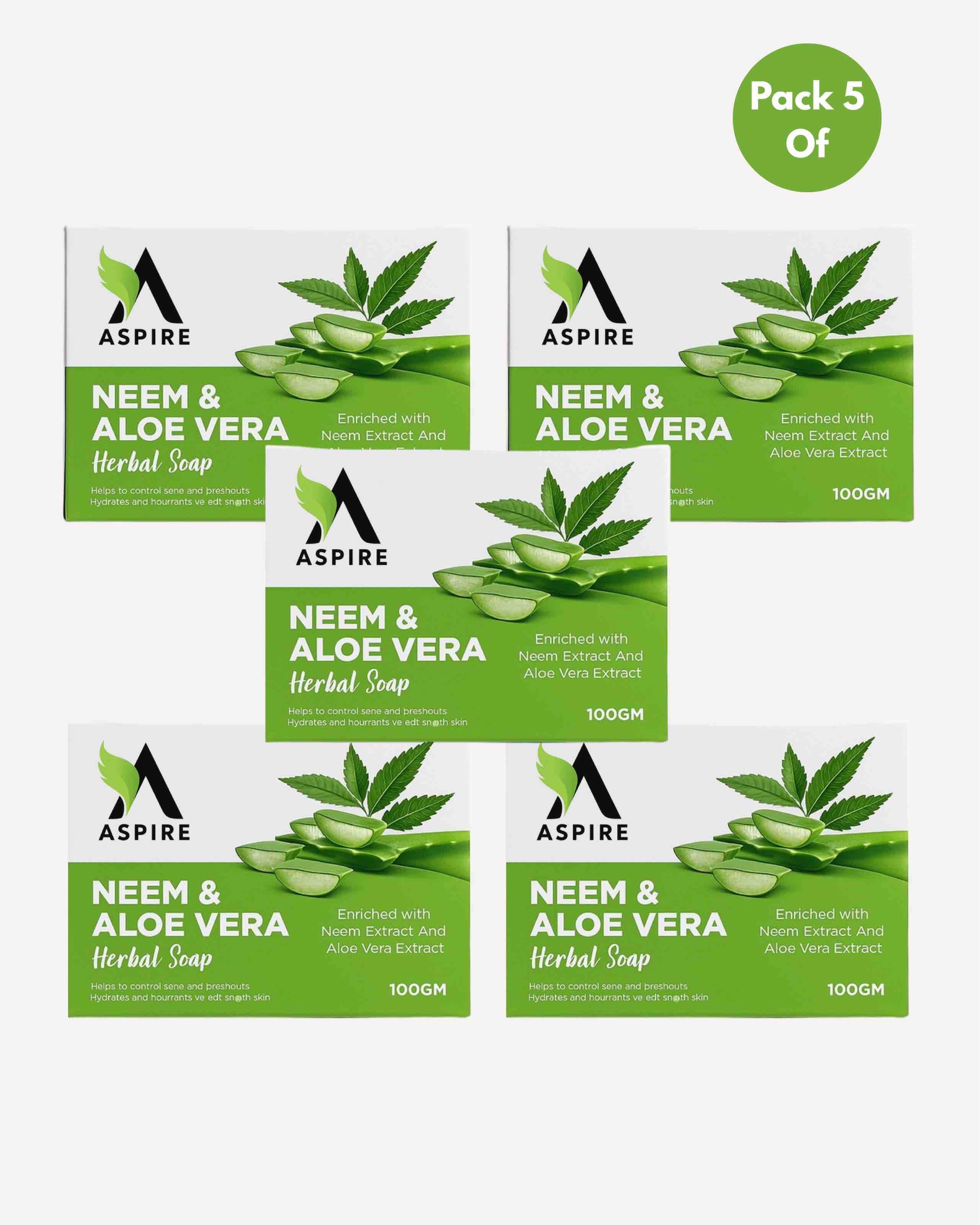 Neem & Aloevera Soap (Pack Of 5)