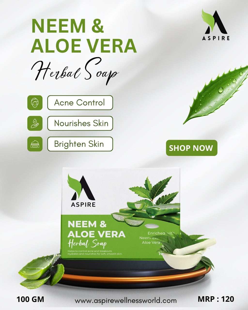Neem & Aloe Vera Soap 100gm